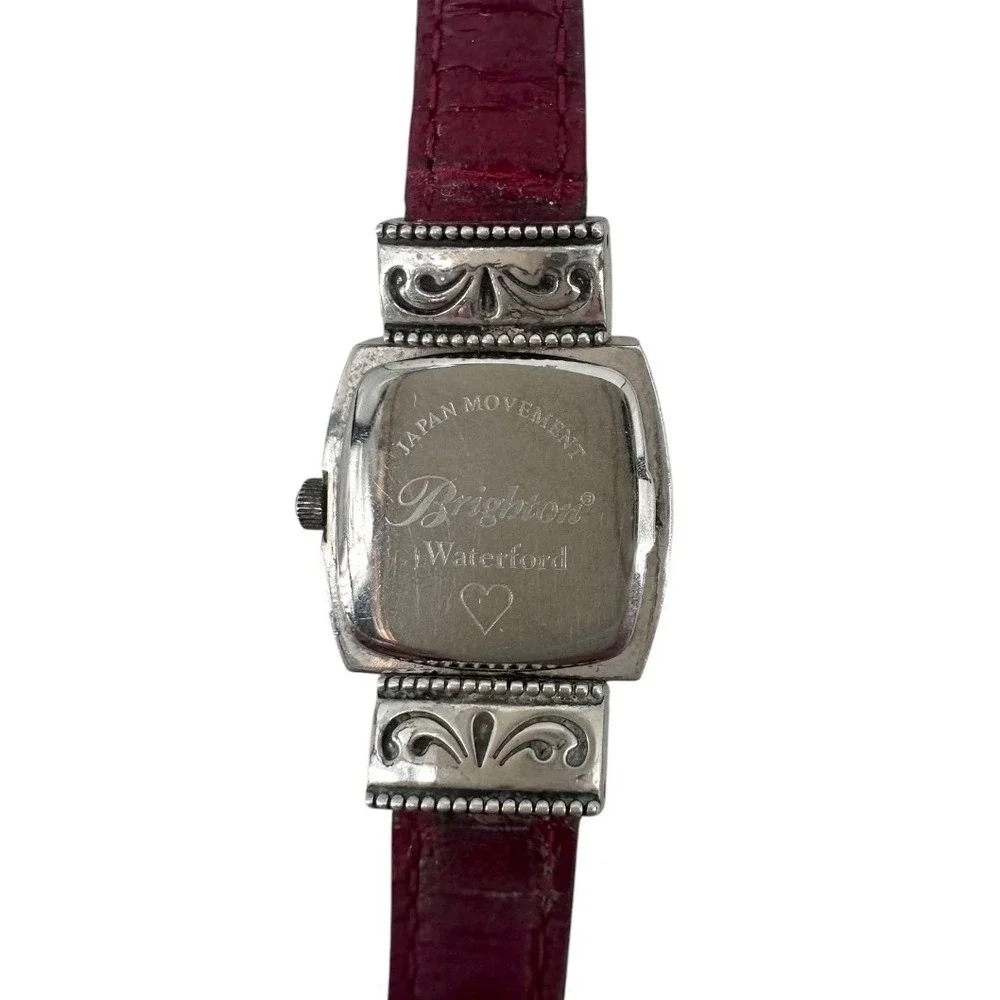Vintage Brighton Waterford Women Watch Black Croc Leather Band New Battery